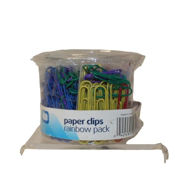 Officemate Intl Rainbow Pack Vinyl Coated Paper Clips 150 Giant/300 Standard - Picture 3 of 3